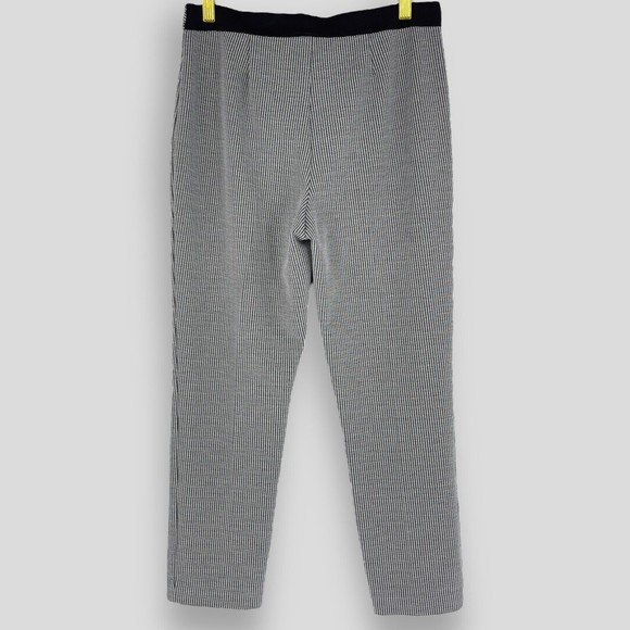 Vince Camuto Skinny Ankle Pants Womens Mini Houndstooth Size 4 Black Career - Picture 2 of 9